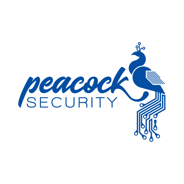 Peacock Security blue logo